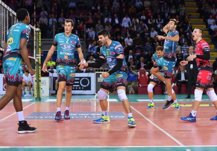 Sir Lube k.o.: la Sir cancella i “cucinieri”. Sontuosa vittoria in trasferta per 3-0 senza Colaci. Leon e Atanasijevic i trascinatori