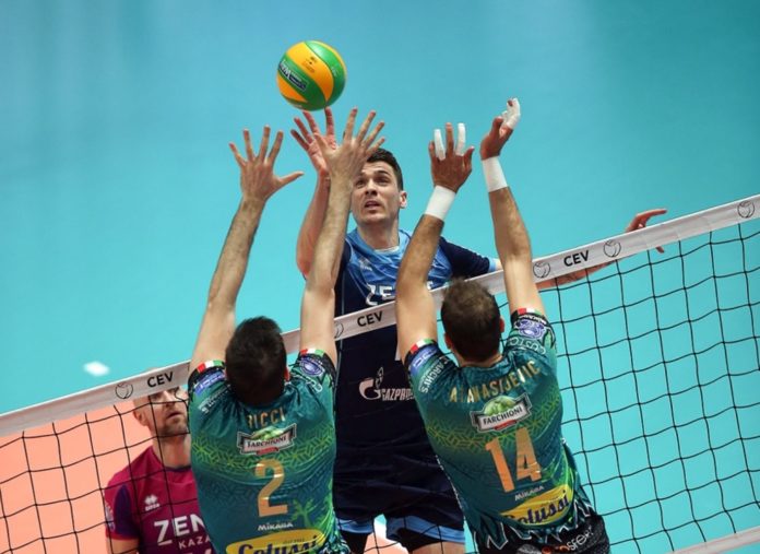 Kazan_Sir Sir da applausi, ma a Berlino va Kazan. Termina 3-1 per i russi la gara di ritorno di semifinale di Champions. I ragazzi di Bernardi se la giocano alla pari ma non basta