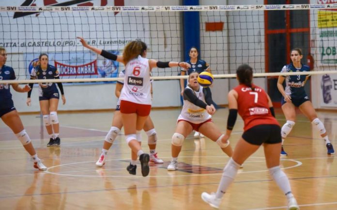 volley città di castello_vingaretti bagher imola Volley Città di Castello perde l'imbattibilità casalinga. Le ragazze di Brighigna cadono al tie-break contro la matricola Imola