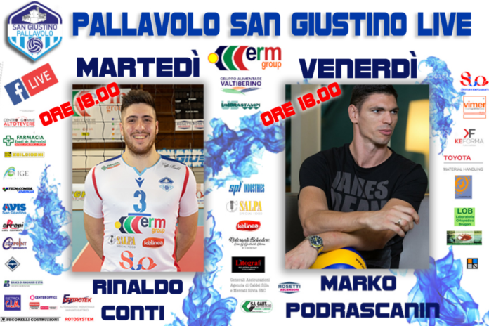 Pallavolo San Giustino Live: inaugura la rubrica capitan Conti. Prossimo appuntamento venerdì pomeriggio con l'ex Sir Marko Podrascanin 