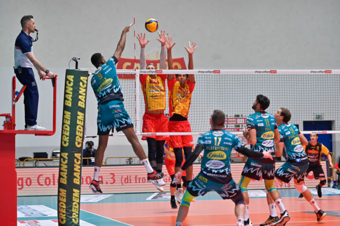 l'attacco di, Wilfredo LEON VENERO, contro il muro di, Tonno Callipo Calabria Vibo Valentia, Play-off: cammino