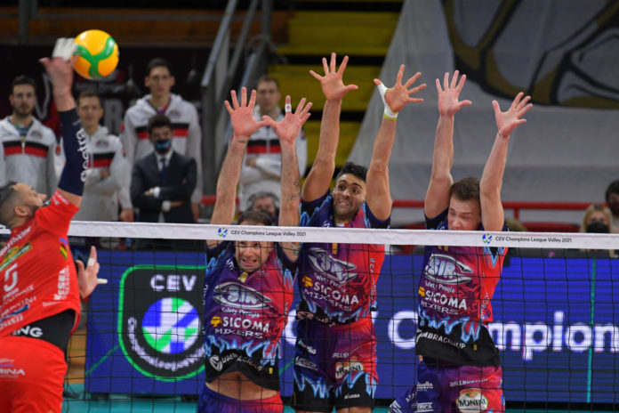 muro sir lube Quarti di Champions: altro derby italiano per la Sir. Dall'urna della Cev esce fuori Modena