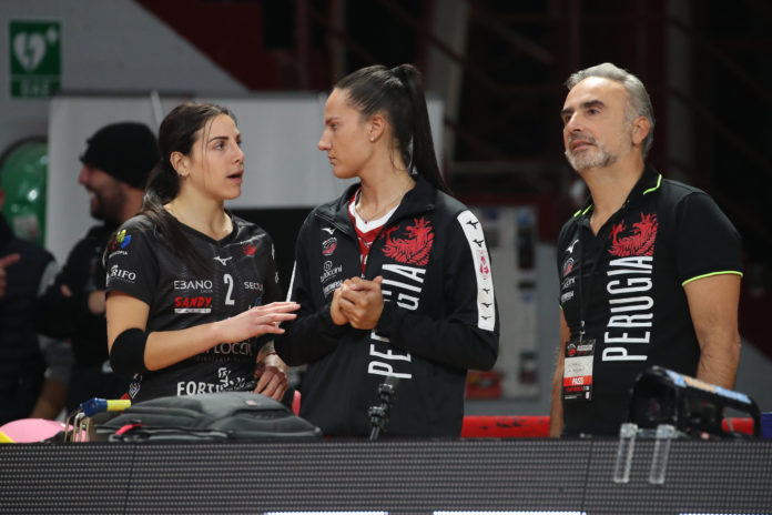PROVARONI GUERRA BARTOCCINI Le perugine impegnate nella tana di Conegliano il giorno di Santo Stefano. Giovi: