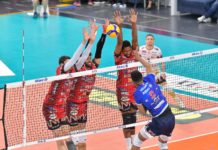 Perugia, sotto 2-0, porta la partita al tie-break, ma ad avere la meglio è l'Allianz. 1-1 nella serie, ora si torna al PalaBarton 