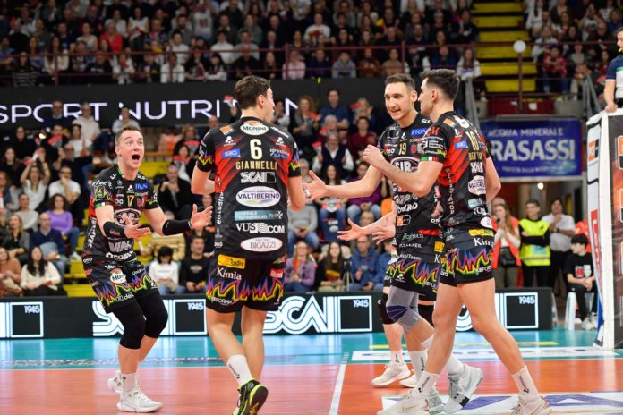 sir esultanza Ultima giornata di regular season ininfluente per i Block Devils che aspettano una tra Civitanova, Verona, Monza e Milano ai quarti