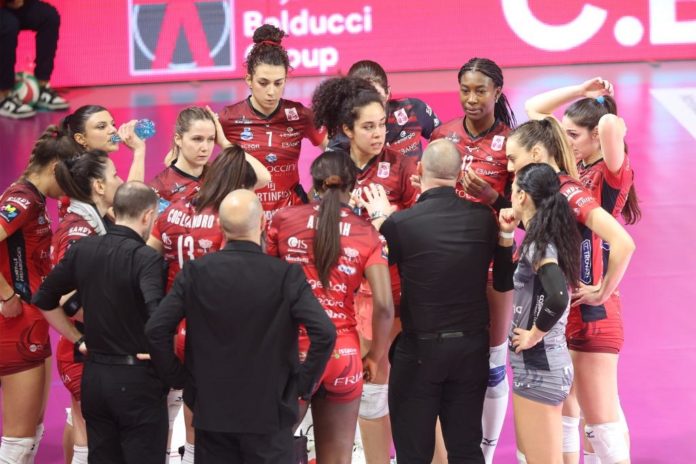 CBF Balducci HR Macerata x Bartoccini Fortinfissi Perugia 03.mar.2024 Black Angels in campo al Palabarton a distanza di 25 giorni. Viscioni: