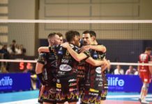 I tre punti contro i pugliesi e il k.o. di Piacenza permettono a Perugia di conquistare il primato 
